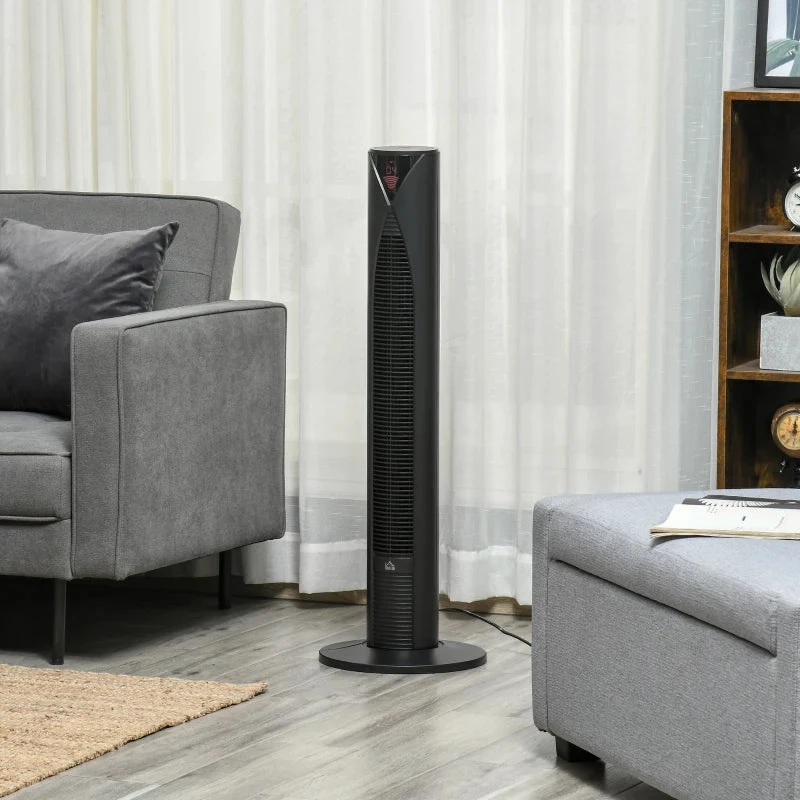 HOMCOM Oscillating Tower Fan With 3 Speeds 96cm - Black 4 HOMCOM Oscillating Tower Fan With 3 Speeds 96cm - Black - Image 4
