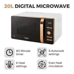 Tower Rose Gold Microwave 20L - White -Tower Store s l500 e5a8d66c 9f3e 4da2 81ca 6039db6c87bf