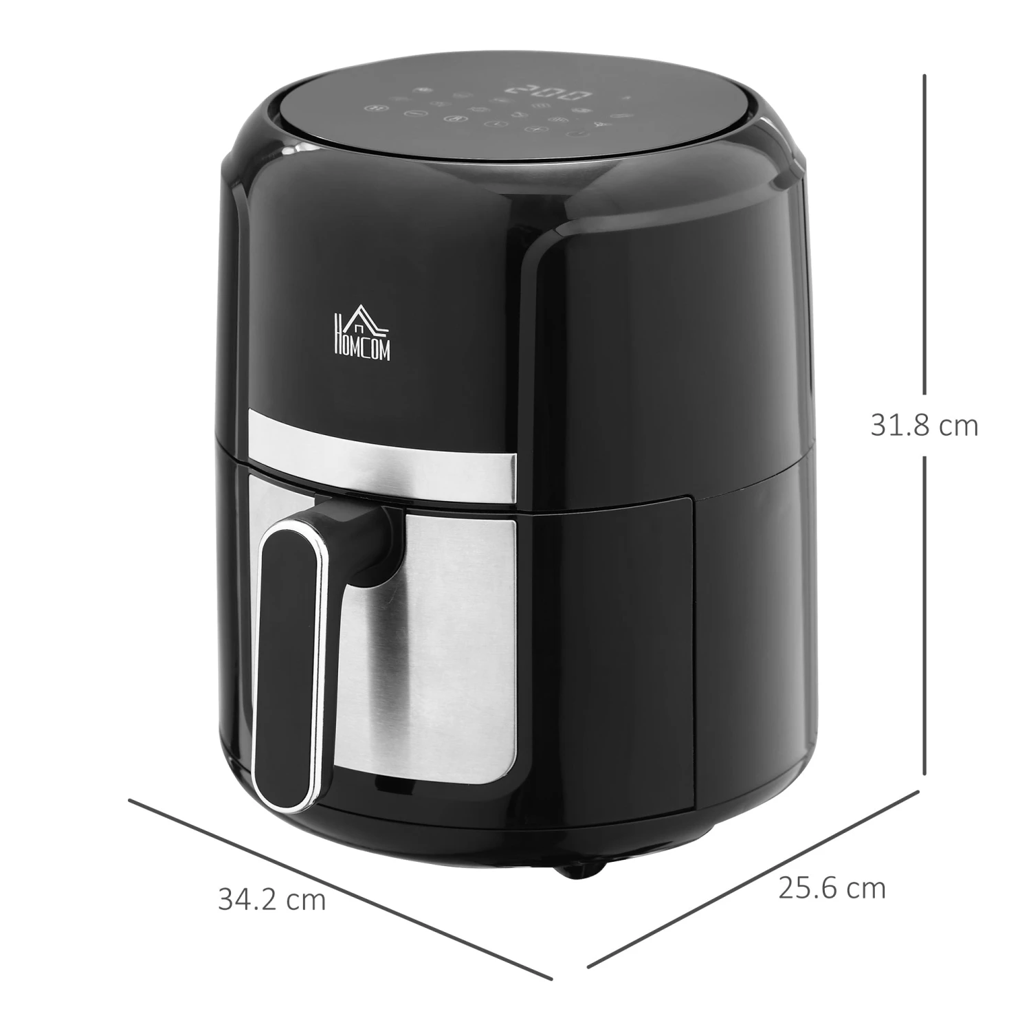 HOMCOM Digital Air Fryer 4L - Black 1 HOMCOM Digital Air Fryer 4L - Black