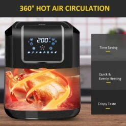 HOMCOM Digital Air Fryer 6.5L - Black -Tower Store vMV94b17e70dafc22 1f8e22cb 71ad 4dba b063 e31d6abac56b
