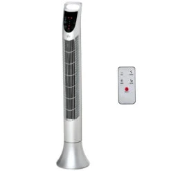 HOMCOM Tower Fan 3 Speed 91.5cm - Silver -Tower Store zT3daa18017bcbe78 jpg
